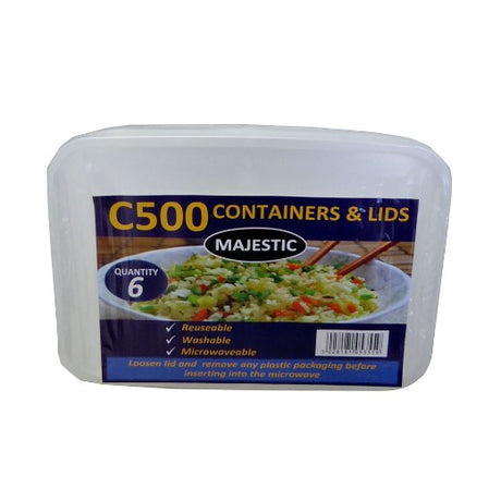 Mp Majestic C500 Small Plastic Cont+Lids (50PCS/BAG) x 5 - Aytac Foods Wholesale