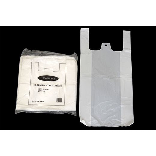 Majestic Lionheartinc Jumbo White Hi-Tensile Vest C. (12X18X24) 17Muinc 100Pcs/Bag