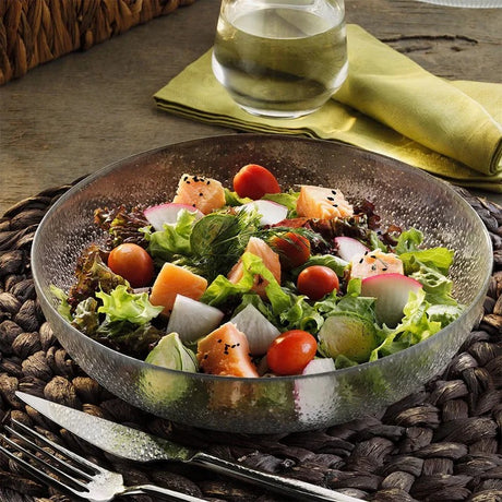 Fecra Olivia Glass Round Salad/Fruit Bowl 24Cm Clear