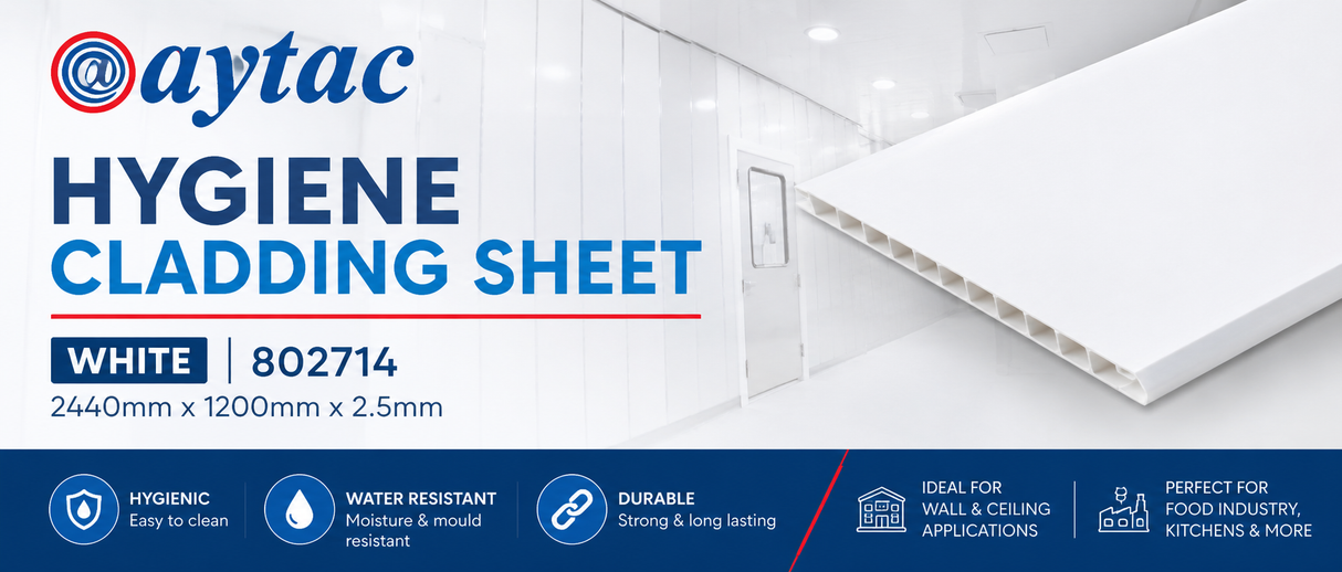 Hygiene Cladding Sheet White 2440mm x 1200mm x 2.5mm