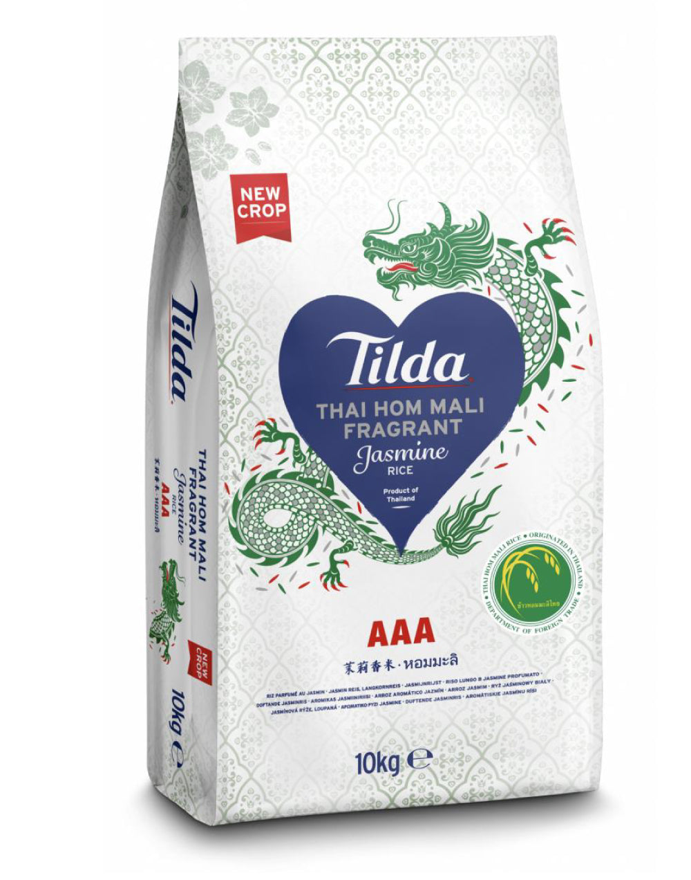 Tilda Fragrant Jasmine Rice AAA Green Dragon Thai 10kg
