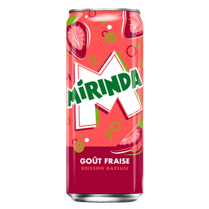 Mirinda Strawberry Slim Can 330ml – Pack of 24 – Aytac Foods Wholesale