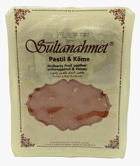 Sultanahmet (Pestil) Mulberry Fruit Leather Honey-Hazelnut (12X300GR) - Aytac Foods Wholesale