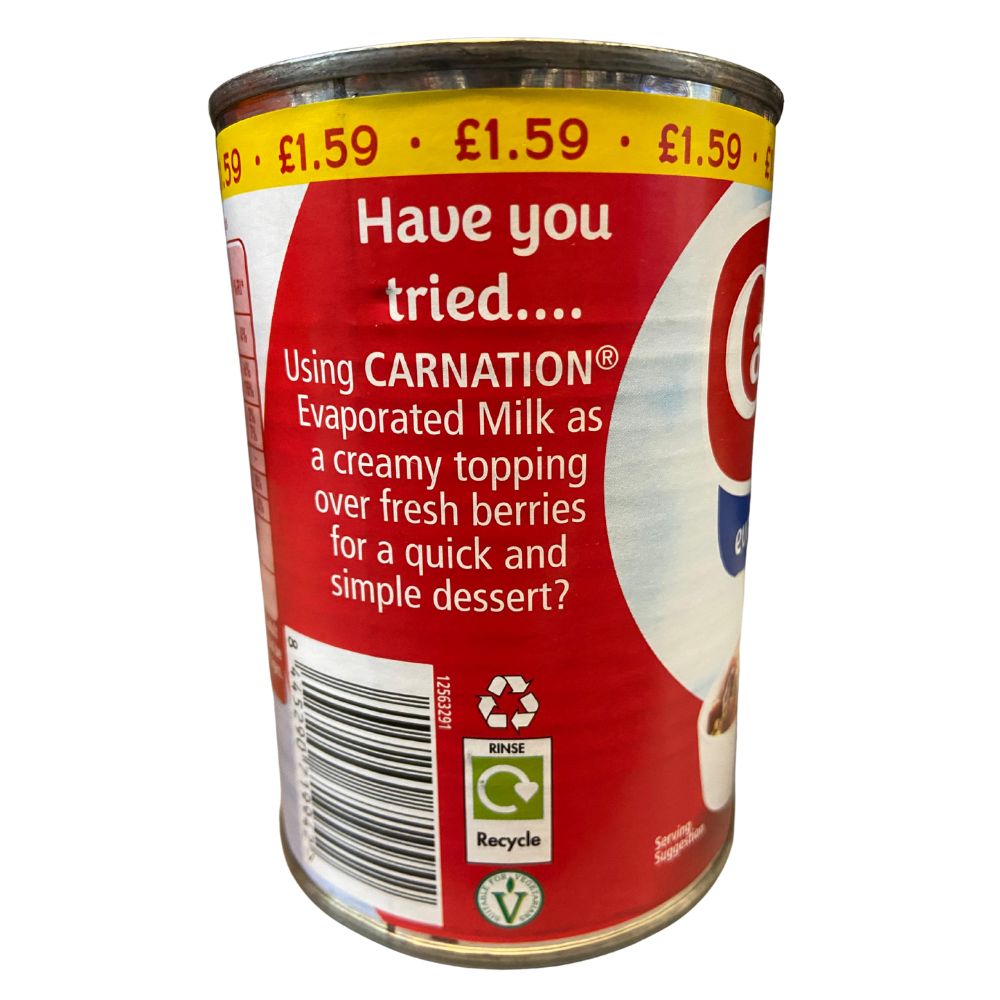 Nestle Carnation Evaporated Milk (12x410 GR)