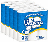 Velvara Toilet Tissue 3PLY 9 Rolls (80GR)
