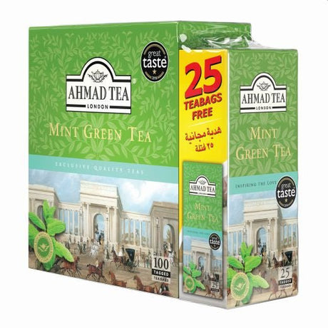 Ahmad Green Tea Tag Mint 25Bags Extra 125BAGS