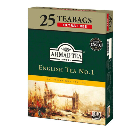 Ahmad Tea Bags 100 English Tea 25 Bags Extra