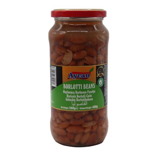 Aycan Tr Boiled Borlotti Beans Jar 580G