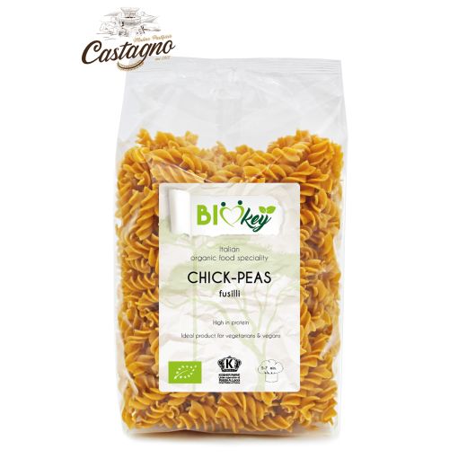 Biokey Org. 100% Chick Peas Fusilli - 250Gr