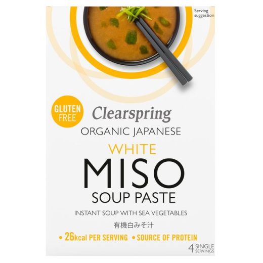 Clearspring Organic White Miso Soup With Sea Veg - 4X15Gr